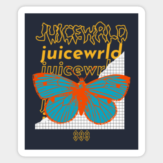 Juice Wrld 999 Butterfly Juice Wrld 999 Sticker Teepublic